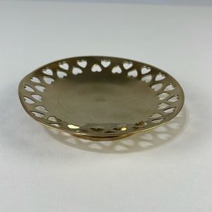 Brass Heart Tray/ Candle Holder